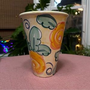 Vintage Himark Hand-Painted Floral Vase - Whimsical Garden - Made in Portugal